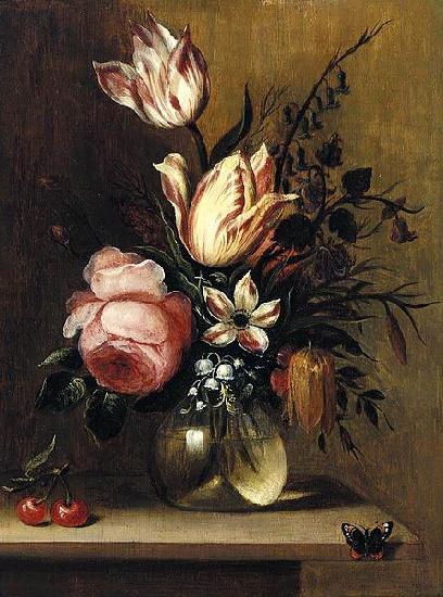 Hans Bollongier Flowers in a Vase oil painting picture